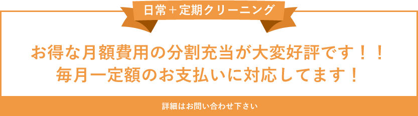 日常＋定期クリーニング