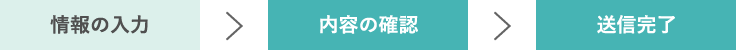 情報の入力/内容の確認/送信完了