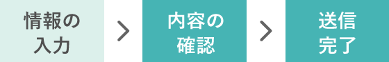 情報の入力/内容の確認/送信完了