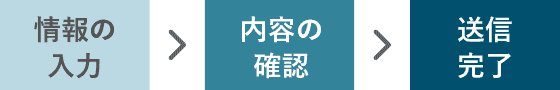 情報の入力/内容の確認/送信完了